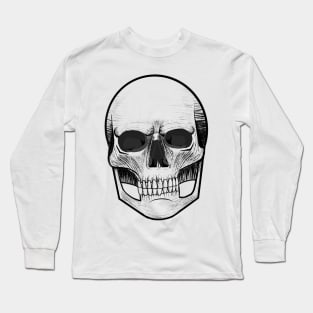 Grungy Goth Skull Long Sleeve T-Shirt